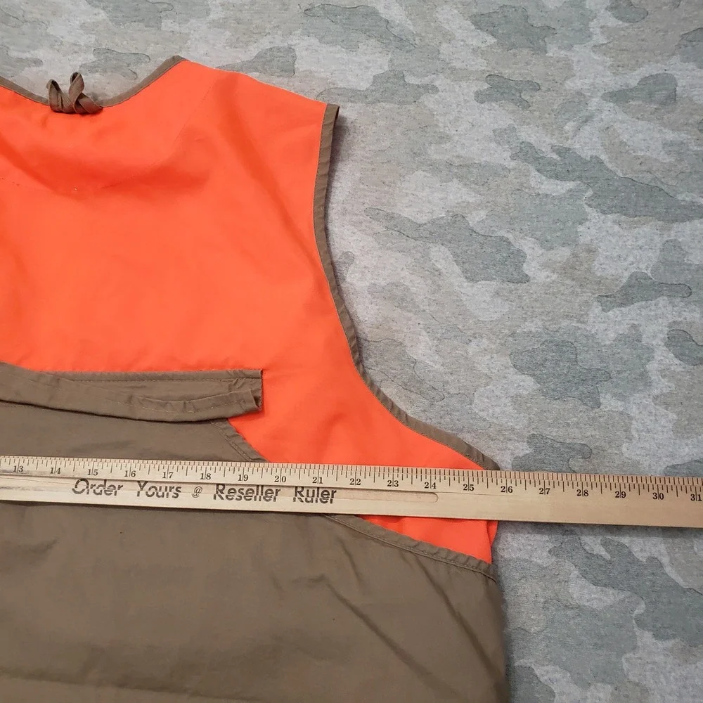 Quail Unlimited Hunting Vest Mens XL Tan Pockets Full Zip